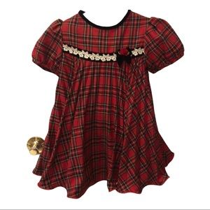JessicaAnn‎ red plaid pleated dress